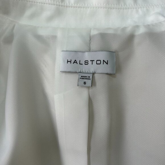 NEVER WORN! Halston Jamie Single-Breasted Blazer, White, size 6 - Picture 5 of 14